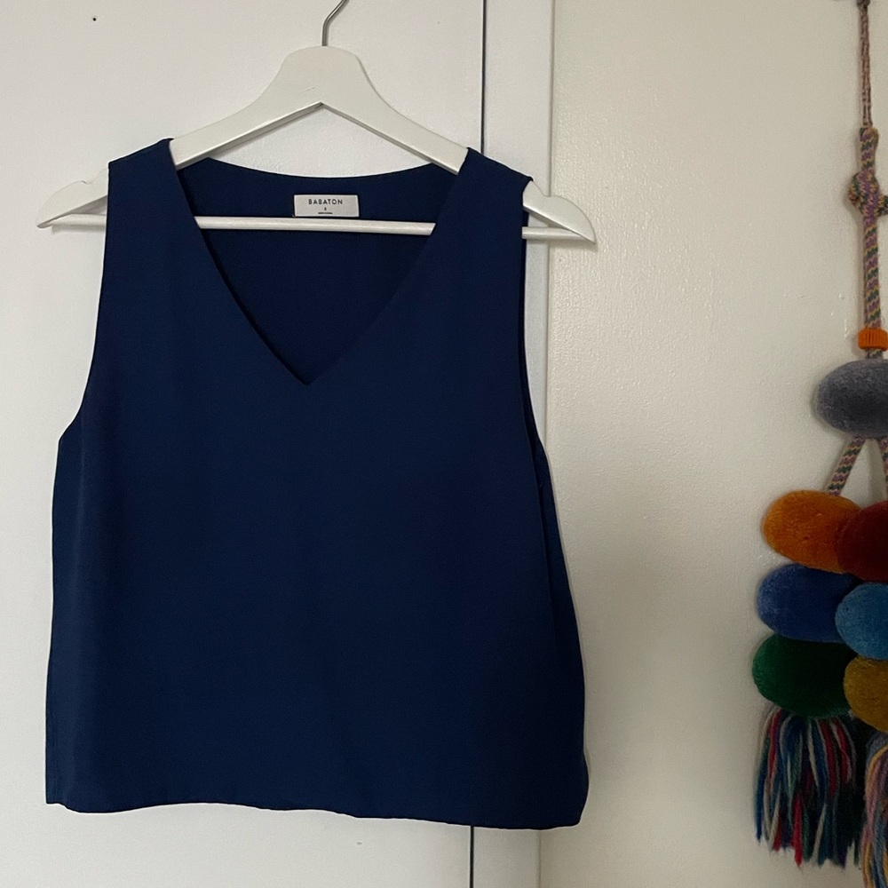 Aritzia Babaton Navy Sleeveless Tank